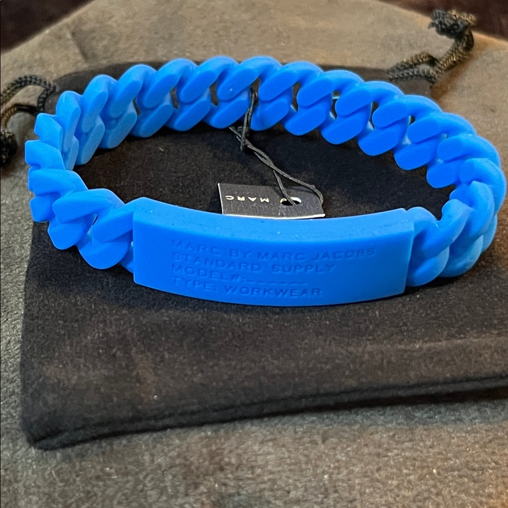 Mark by Mark Jacobs safety electric blue standard supply silicone bracelet nwt